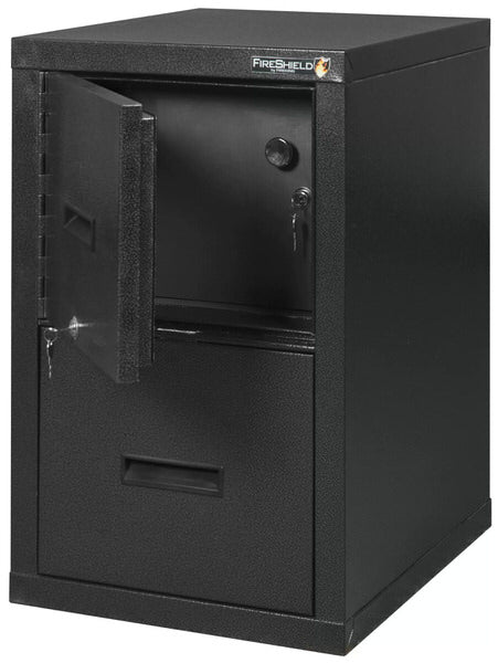 FireKing 2S1822-DDSSF Safe-In-A-File Cabinet Black Stone Door Ajar