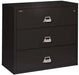 FireKing 3-4422-C Three Drawer Lateral Fireproof File Cabinet Black