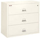FireKing 3-4422-C Three Drawer Lateral Fireproof File Cabinet Ivory White