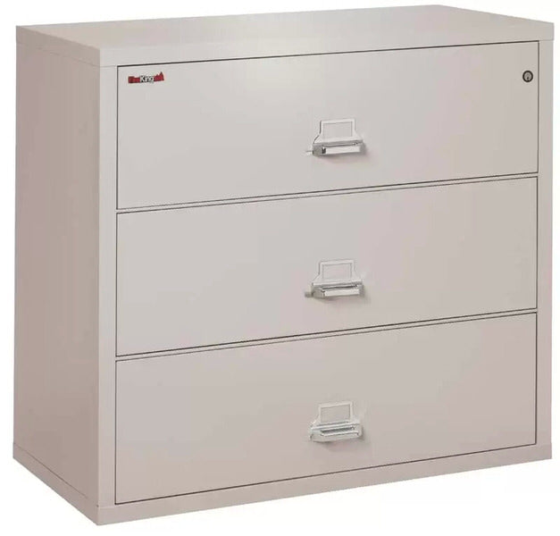 FireKing 3-4422-C Three Drawer Lateral Fireproof File Cabinet Platinum