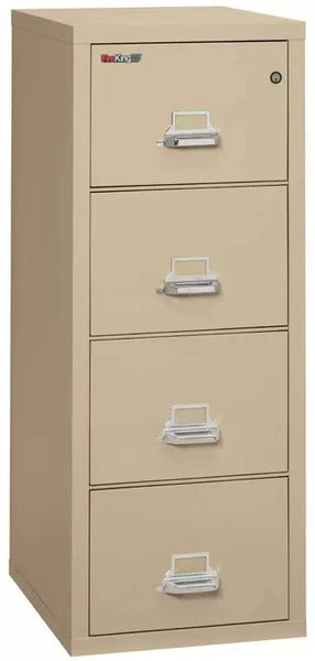 FireKing 4-1825-C Four Drawer Fireproof File Cabinet Parchment