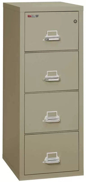 FireKing 4-1825-C Four Drawer Fireproof File Cabinet Pewter