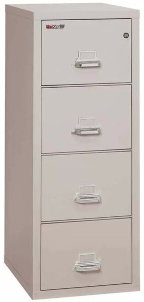 FireKing 4-1825-C Four Drawer Fireproof File Cabinet Platinum