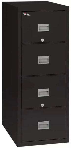 FireKing 4P1825-C 4 Drawer Patriot Vertical File Cabinet (Legal/Letter) Black