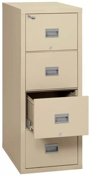 FireKing 4P1825-C 4 Drawer Patriot Vertical File Cabinet (Legal/Letter) Open