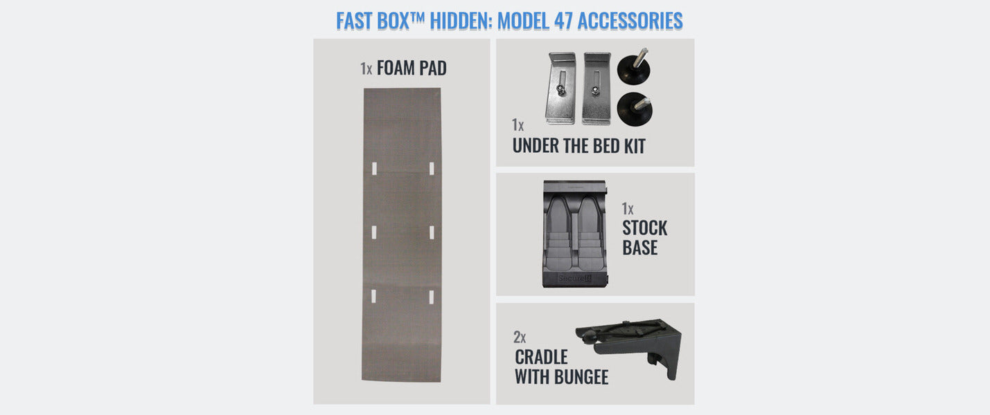 SecureIt Tactical FB-47-01 Fast Box Hidden Gun Safe Accessory Kit