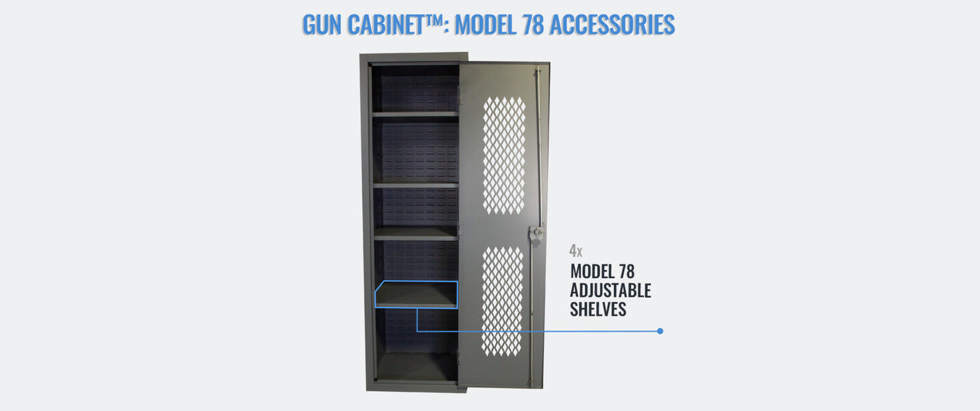 SecureIt Tactical Model 78 Ammo Cabinet Adjustable Shelves