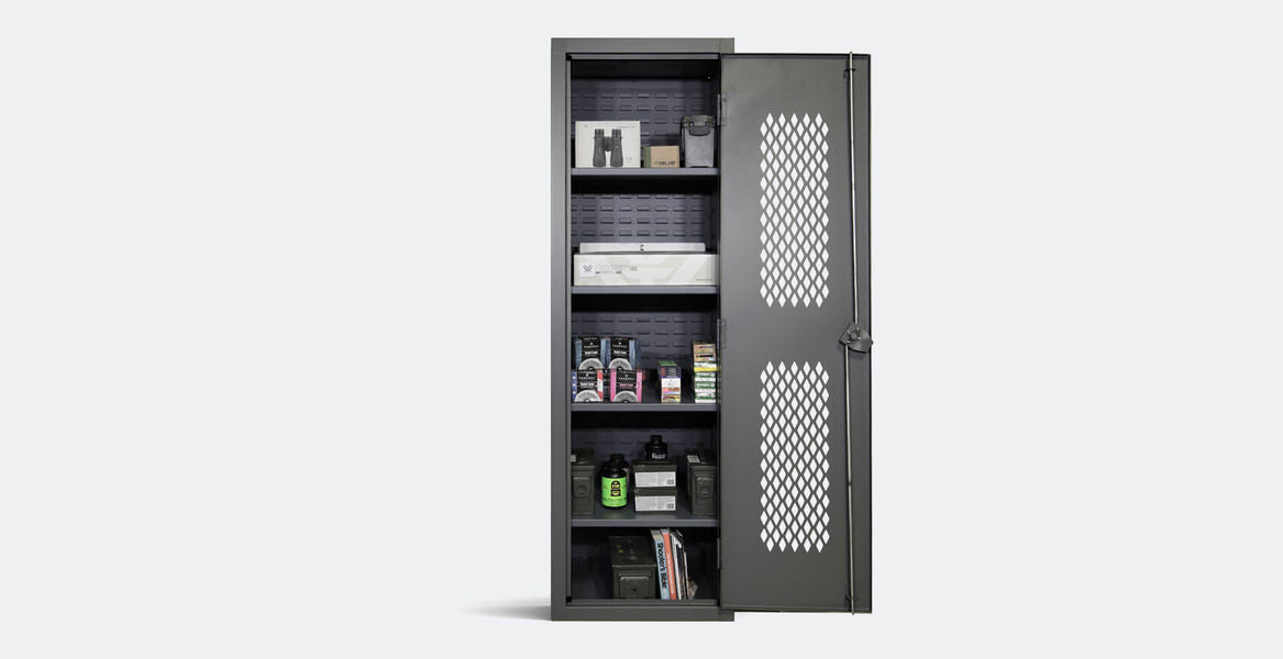 SecureIt Tactical Model 78 Ammo Cabinet Open Stocked