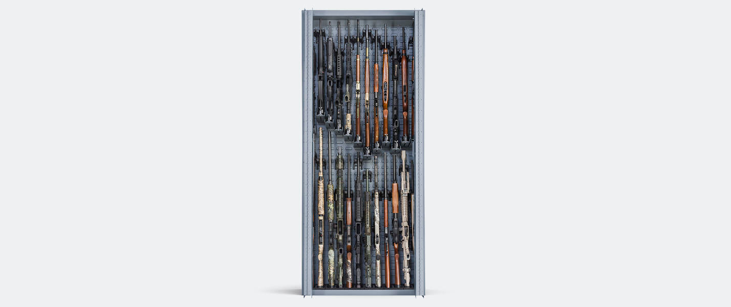 SecureIt Tactical SEC-300-24RS Rifle Storage Cabinet Open Stocked