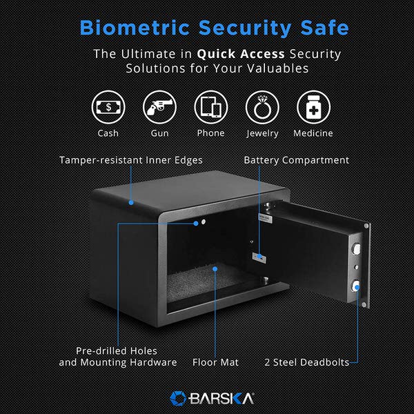 Barska AX11620 Biometric Security Safe information