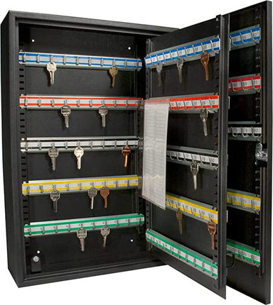 Schlüsselschrank ROWLEY mit 200 Haken, 550 x 380 x 140 mm, grau