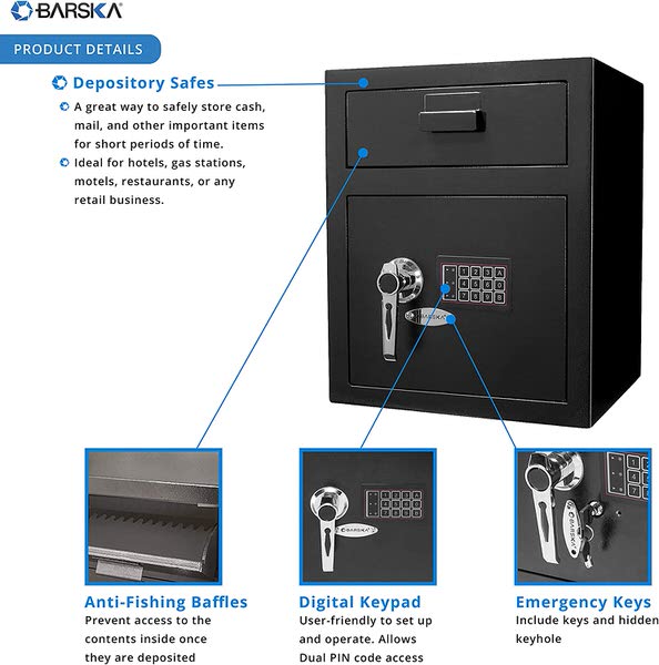 Barska AX11930 Keypad Depository Safe product detail