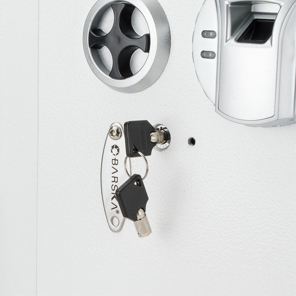 Barska AX13030 White Biometric Wall Safe keys