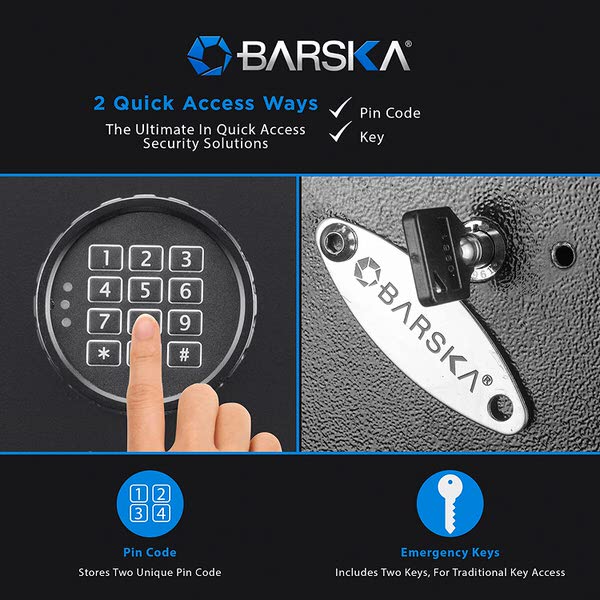 Barska AX13328 Keypad Rifle Safe access ways