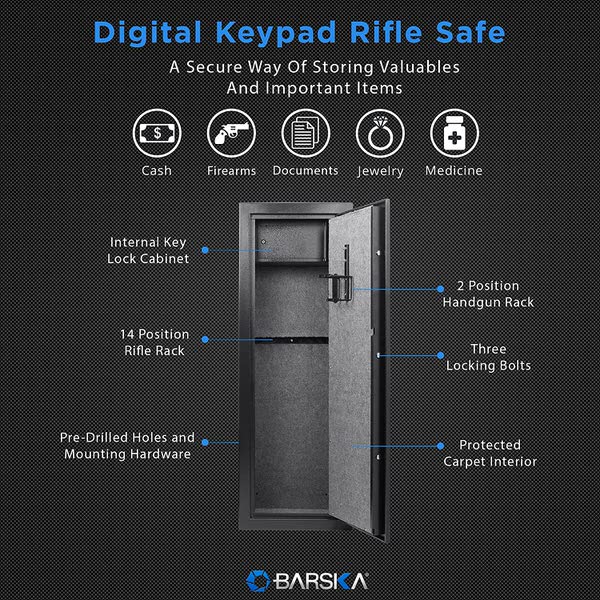 Barska AX13328 Keypad Rifle Safe specifications