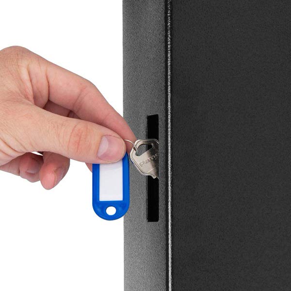 Barska AX13370 100 Keys Keypad Wall Key Safe Black drop slot
