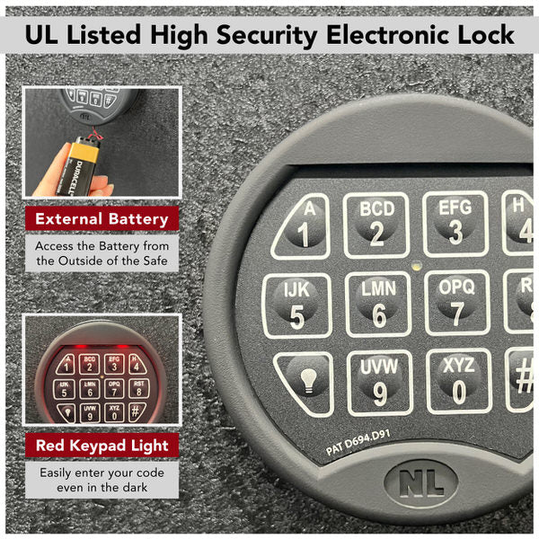 Stealth Essential Gun Safe EGS23 lock features