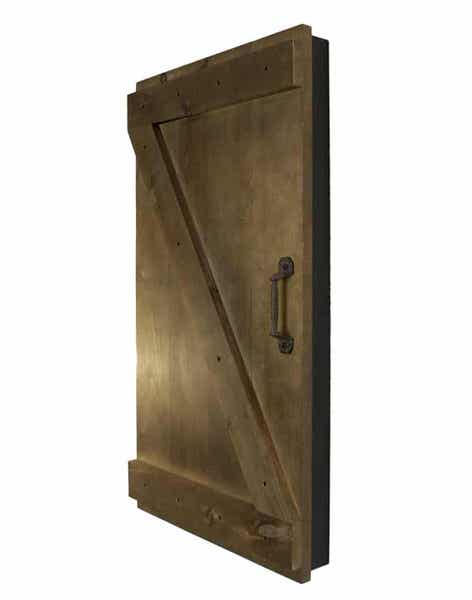 Tactical Walls Mini Barn Door Concealment side vie