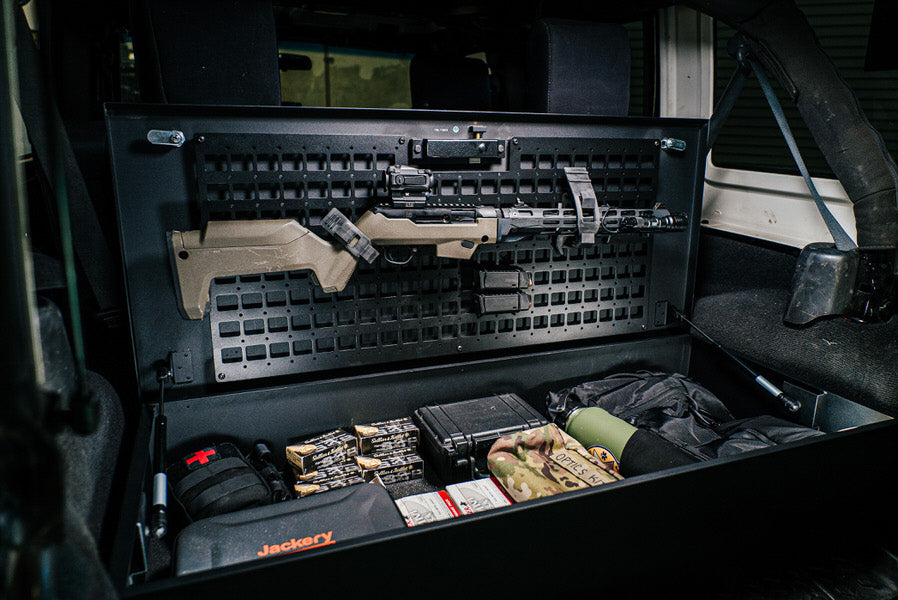 V Line Tactical Weapons XD Safe in car trunk