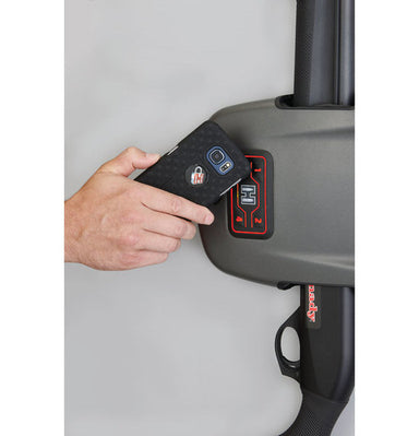 hornady rapid safe shotgun rfid wall lock unlock with sticker on phone