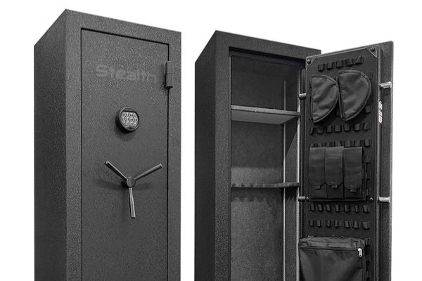 Stealth EGS14 Essential Gun Safe open and closed view