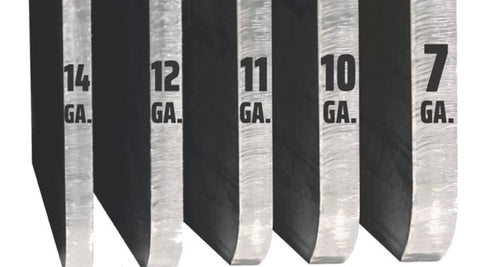 gun safe gauage steel measurement chart